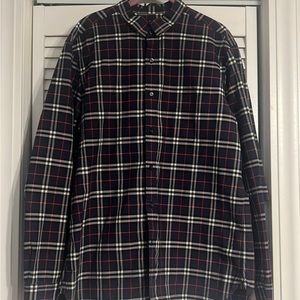 Burberry Check Cotton Poplin Shirt. Men’s XXL